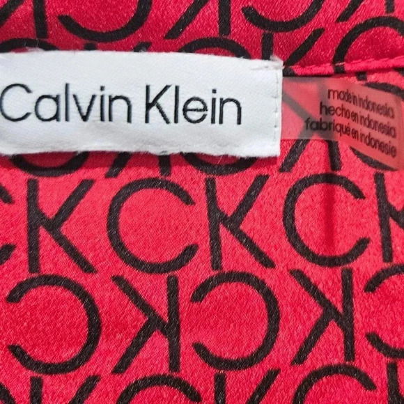 Calvin Klein Roll Tab Sleeve Blouse - Picture 3 of 4